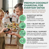 Activated Charcoal Capsules, 60 servings - Made from 100% Organic Coconuts