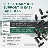 Activated Charcoal Capsules, 60 servings - Made from 100% Organic Coconuts
