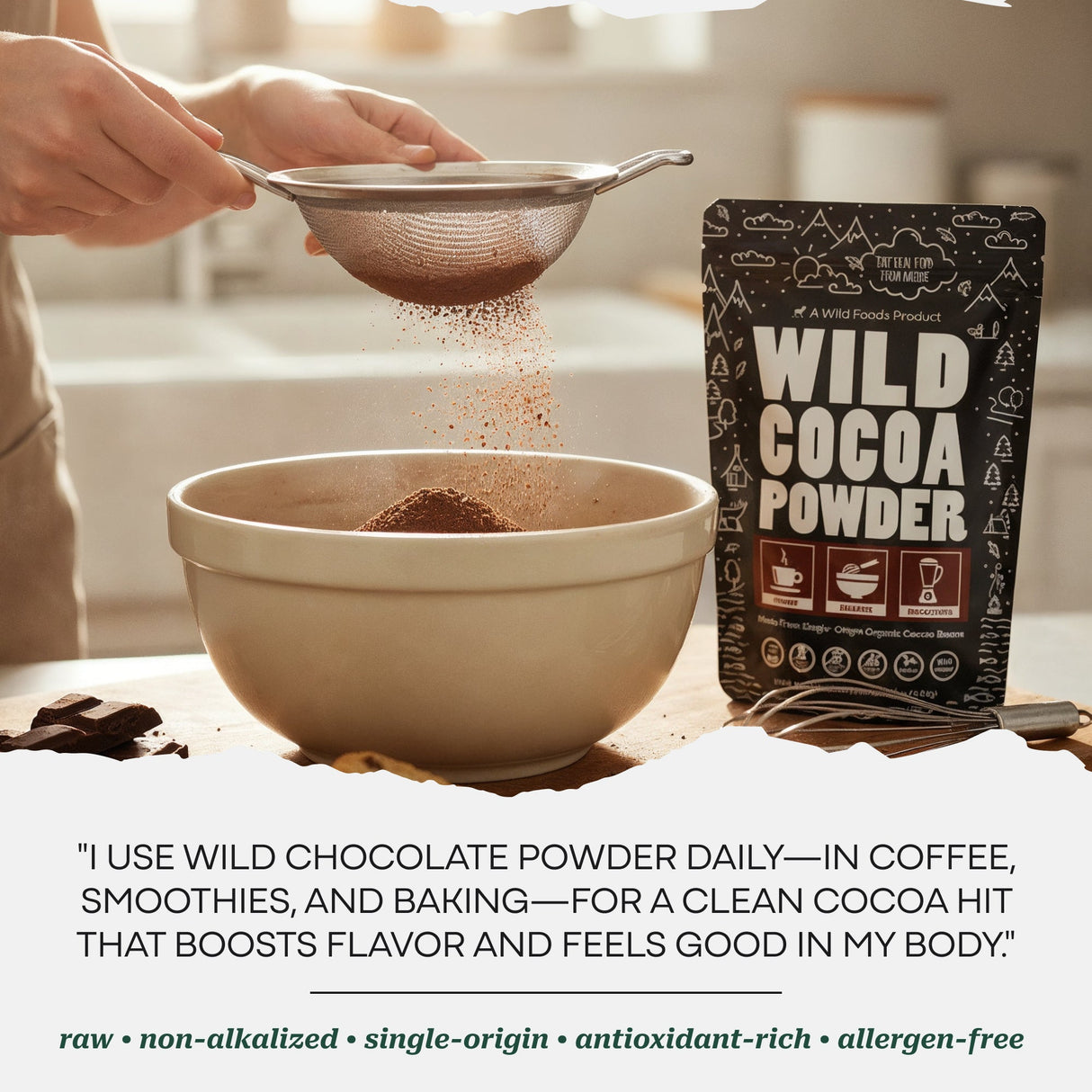Cocoa Powder, 57 servings - Single-Origin Antioxidant