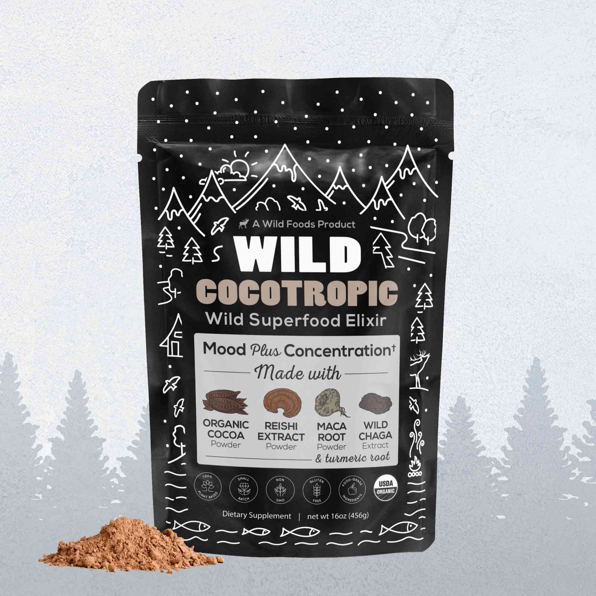 CocoTropic, 32 servings – Organic Mushroom Mix for Energy & Focus