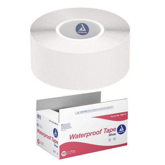 Dynarex Waterproof Adhesive Tape, 1" x 10yds  Bulk - 168ea/cs (168 Count)