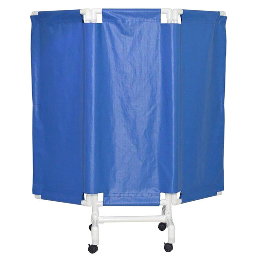 MJM International 7003-2TW Portable privacy screen, 3-panel: panel size: 21.25" W x 51" H w/ 2" Twin nylon casters
