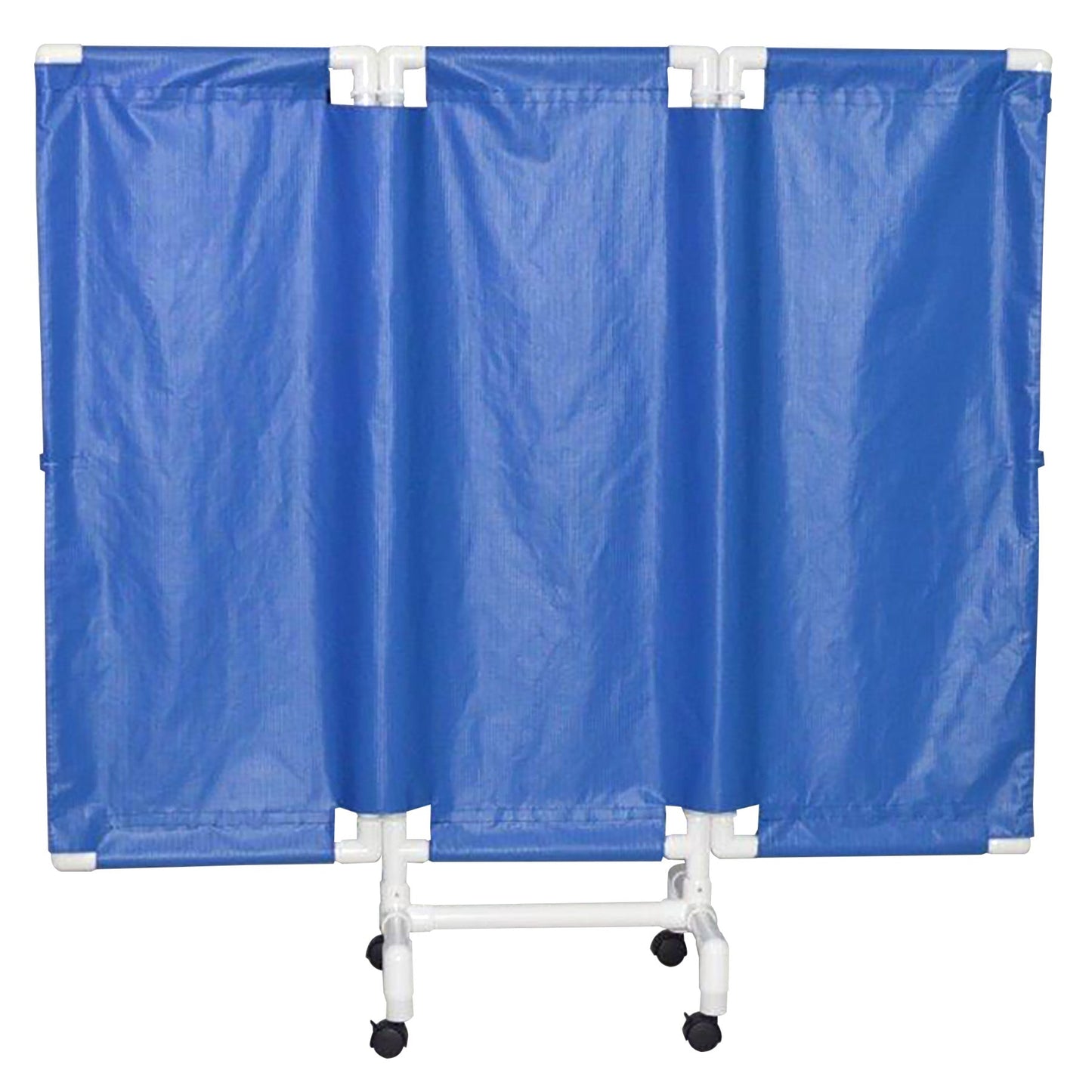 MJM International 7003-2TW Portable privacy screen, 3-panel: panel size: 21.25" W x 51" H w/ 2" Twin nylon casters