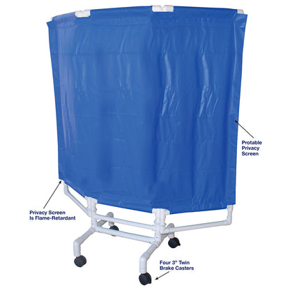 MJM International 7003-3TW Portable privacy screen, 3-panel: panel size: 21.25" W x 51" H w/ 3" Twin nylon casters