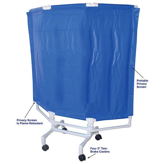 MJM International 7003-3TW Portable privacy screen, 3-panel: panel size: 21.25" W x 51" H w/ 3" Twin nylon casters