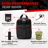 Premium Trauma IFAK Compact Kit with CAT Tourniquet & Chest Seals
