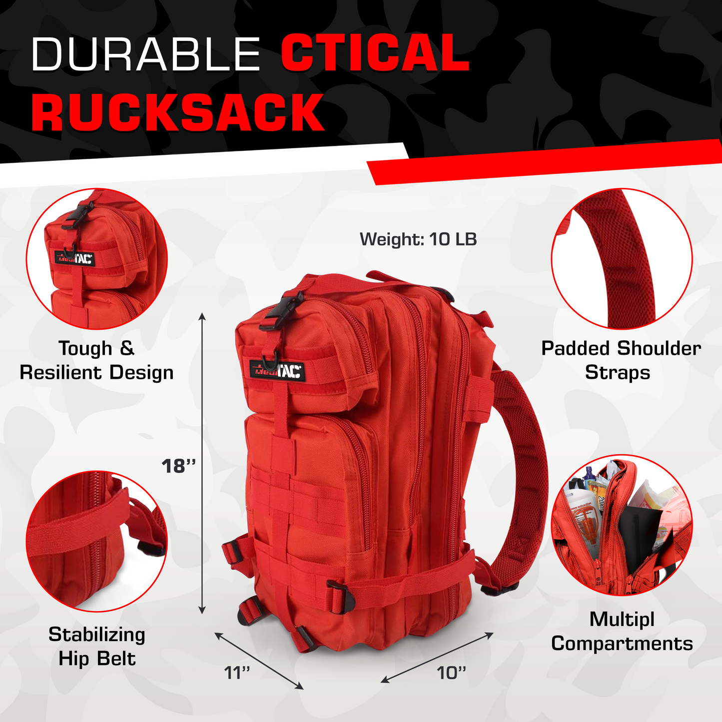Fully Stocked Rucksack Assault Trauma Tactical IFAK Kit