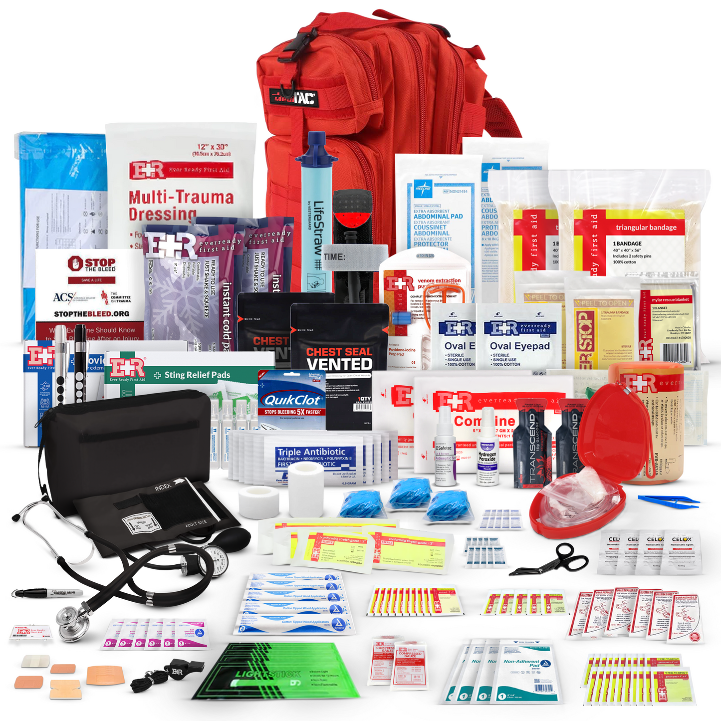 Fully Stocked Rucksack Assault Trauma Tactical IFAK Kit