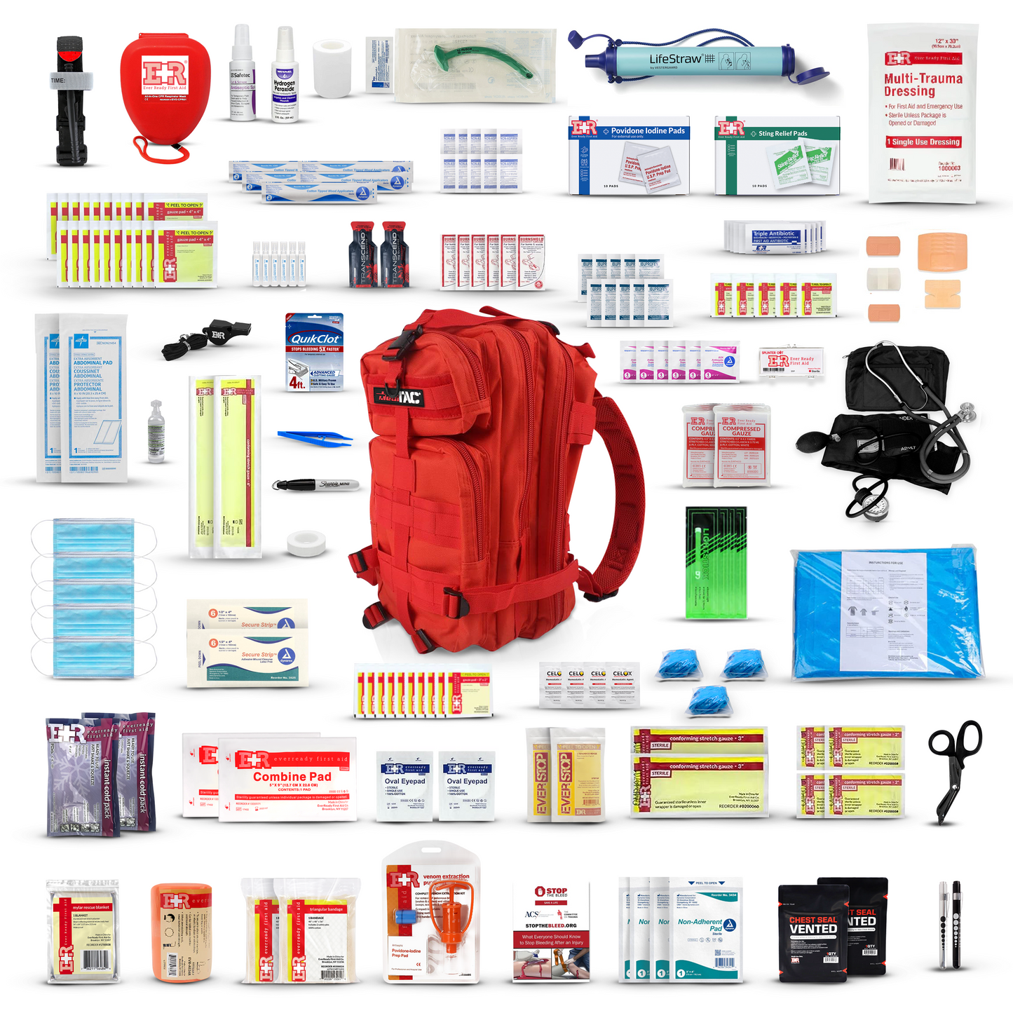 Fully Stocked Rucksack Assault Trauma Tactical IFAK Kit