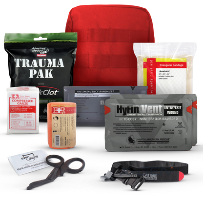 Premium IFAK Kit - Trauma Pak, CAT Tourniquet, Hyfin Chest Seal