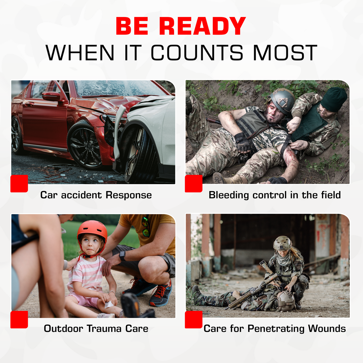 Premium IFAK Trauma Kit – Trauma Pak, Chest Seal & Tourniquet