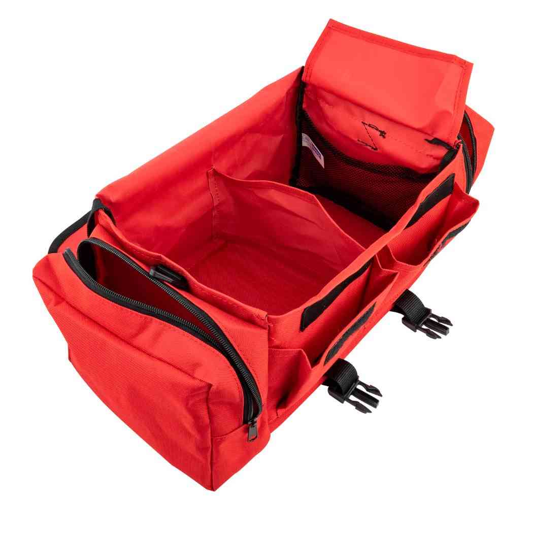 LINE2design First Aid Responder Emergency Star of Life Logo Medical EMS Bag with Zippered Pockets & Shoulder Straps