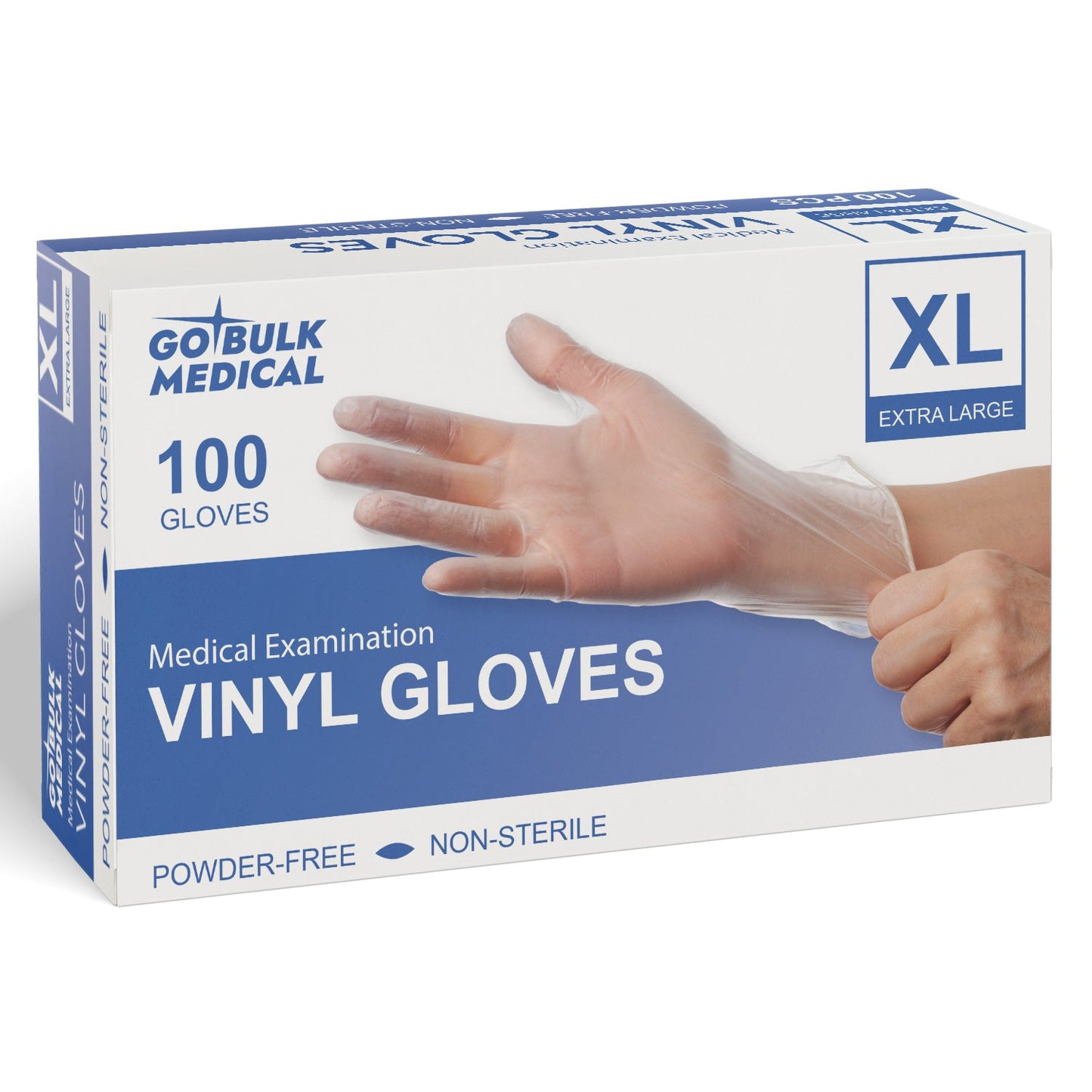 Vinyl Exam Gloves Case of 1000 Powder-Free Disposable Gloves - Clear