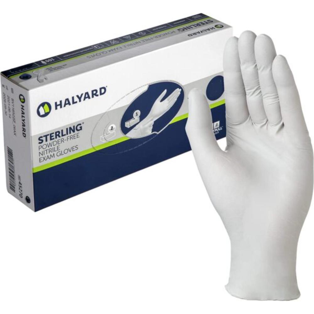 Halyard 2000ct Sterling Nitrile Exam Gloves Powder-Free 3.8 Mil, 9.5" Gray