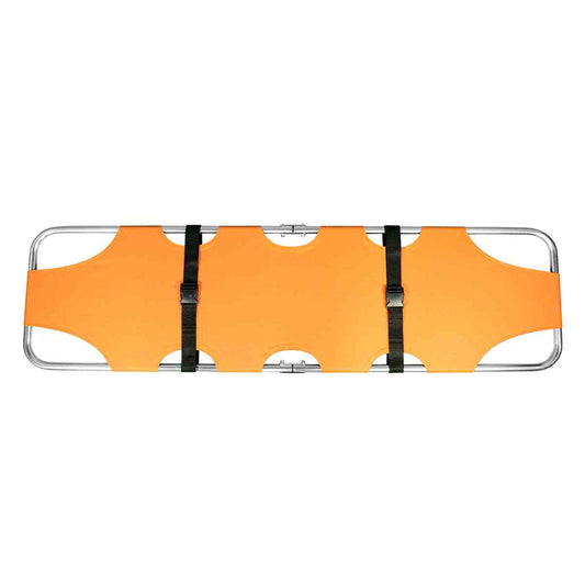 LINE2design EMS Emergency Medical Fold Away Stretcher Portable Flat Folding Equipment - Orange