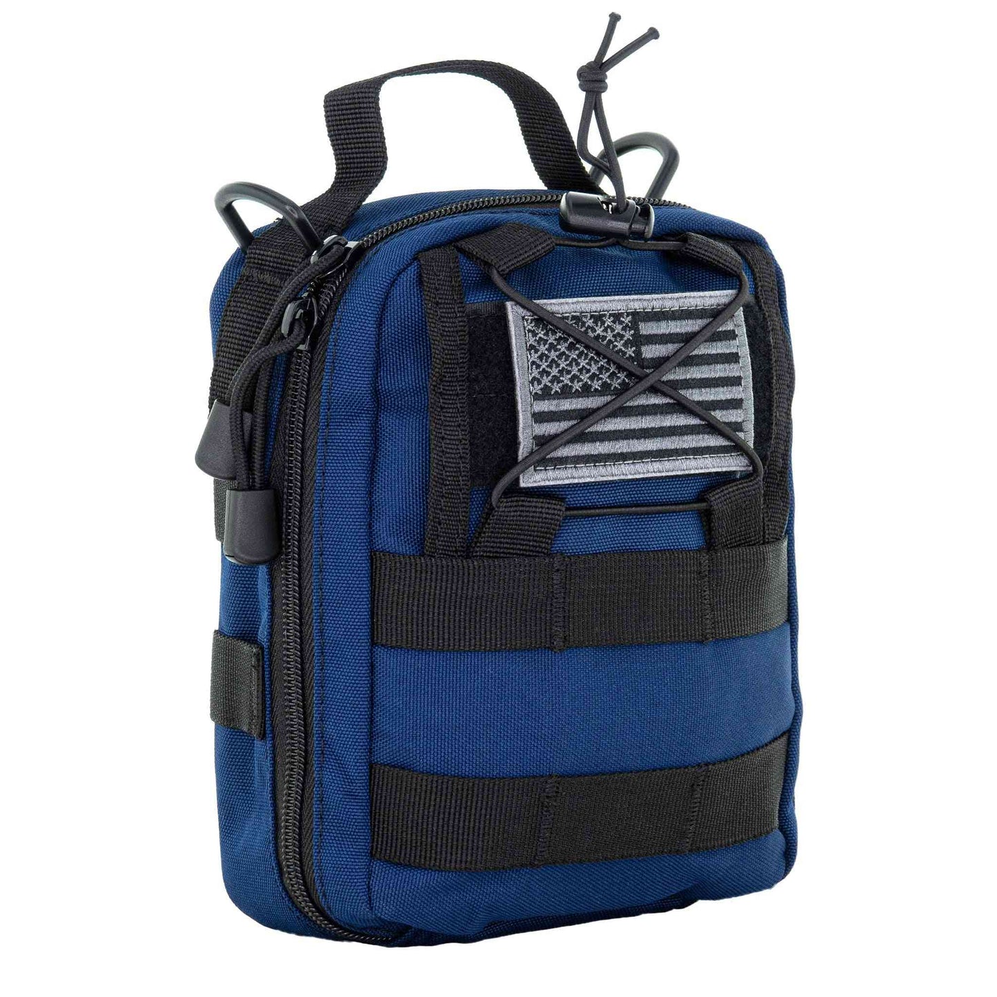 LINE2design MOLLE Pouch, Emergency Medical, Trauma Bag, Gunshot Bag for First Aid (IFAK), Utility Pouch, includes USA Patch - Navy