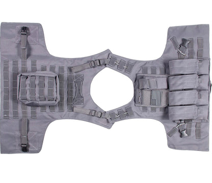 Kids Airsoft Tactical Plate Carrier Vest with Free US Flag Patch, Mil Spec 1000D Nylon PALS Molle Modular w/ 4 Mag Pouches, Side Pouch, Chest Mag Pouch