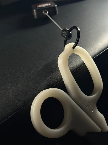 ONE SHEAR®️ tactical retention leash with belt clip and steel braided line