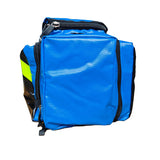 LINE2design First Aid Deluxe EMS Oxygen Medical Bag, All Impervious Fully Padded with Shoulder Straps & Yellow Trim - Royal Blue