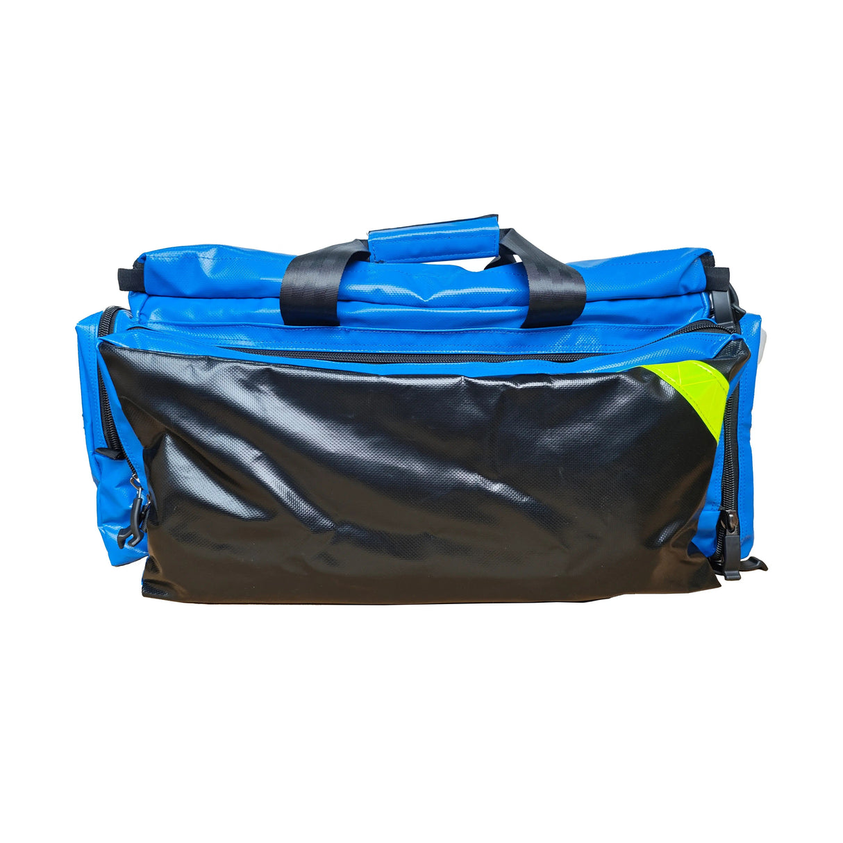 LINE2design First Aid Deluxe EMS Oxygen Medical Bag, All Impervious Fully Padded with Shoulder Straps & Yellow Trim - Royal Blue