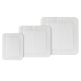 Medpride Gauze Island Dressing Sterile 2"x3.5" Wound Dressing with Adhesive, 50/Box, Case of 6 (300 Count)