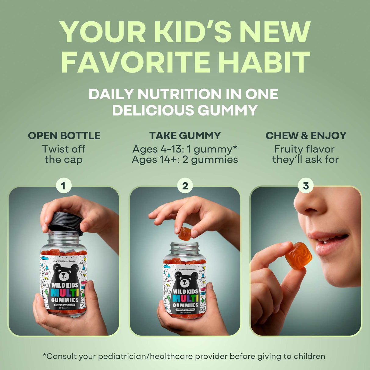 Wild Kids Multivitamin Gummies – Growth Support For Strong & Healthy Kids
