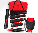 LINE2design Heavy Duty Emergency Fracture Immobilization Arm and Leg Care Splints with Carrying Case - Red
