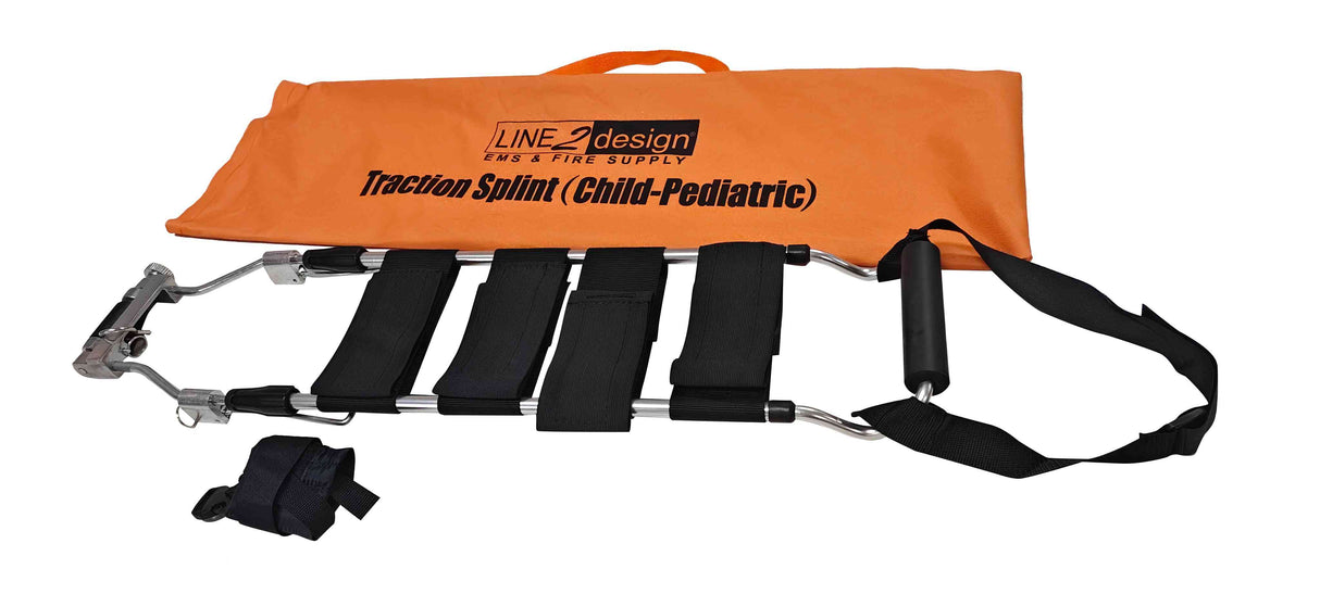 LINE2design Traction Splint Child-Pediatric First Aid Splint with Carrying Case