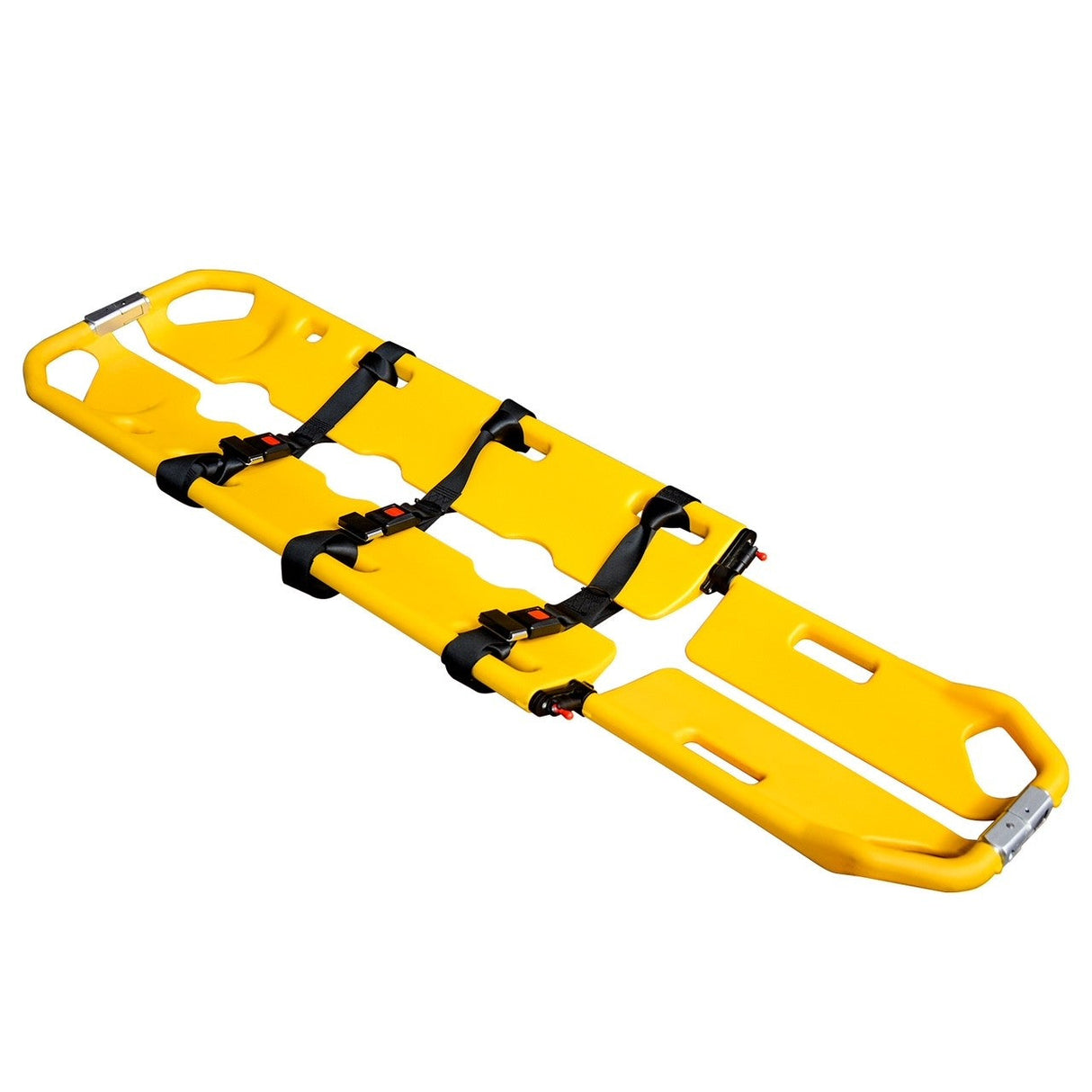 LINE2design Emergency Scoop Stretcher Lighweight Adjustable Medical Immobilization Transportation with Patient Restraint Straps - Yellow