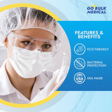 Sensitive Skin Earloop Masks 500 Count by Pro Gear - Made in the USA