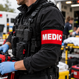 Red Medic Armband with reflective