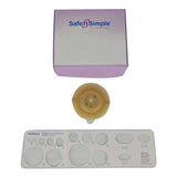 Safe N Simple 2-Piece Round Convex Wafer Standard Wear White Flange Cut to Fit (40 Count)
