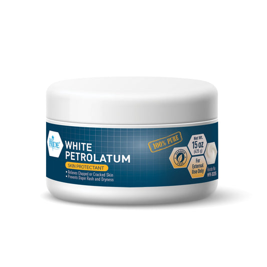 MedPride White Petrolatum Skin Protectant, 15oz. Jars - 12/cs. (12 Count)