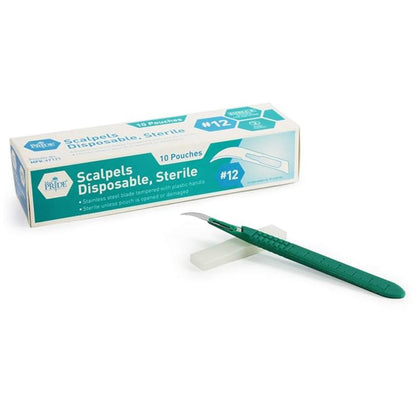 MedPride Disposable Scalpels - Stainless - Sterile - 10/BX 10/CS (100 Count)