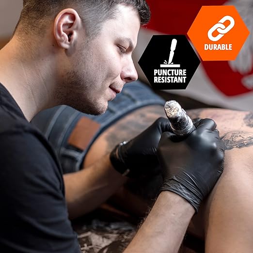 MedPride Black Vinyl Nitrile Gloves 4 Mil Thick Non-Sterile Powder Free - 50 Gloves / Case of 20 (1000 count)