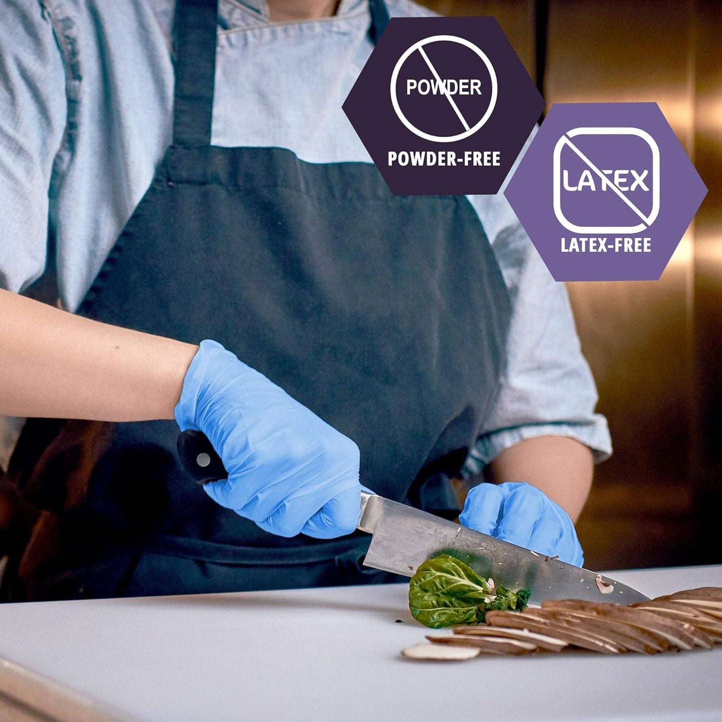 MedPride Synthetic Vinyl Exam Gloves 5 Mil Thick Non-Sterile Powder Free - 100 Gloves / Case of 10 (1000 count)