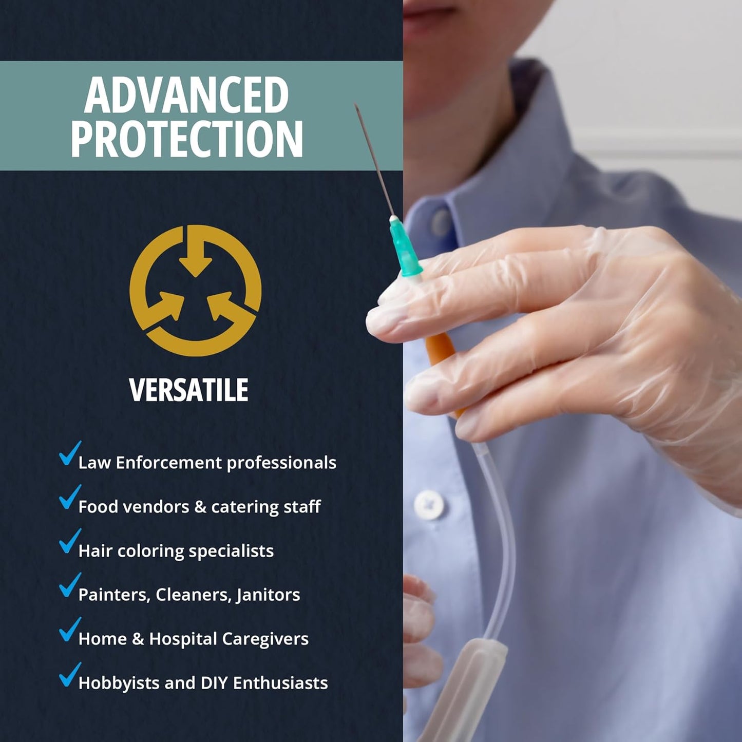 MedPride Vinyl Exam Gloves 4 Mil Thick Non-Sterile Powder Free - 100/box, Case of 10 (1000 count)