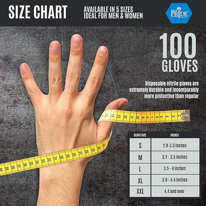 MedPride Maxx Strength Nitrile Industrial Orange Gloves, 8 Mil Thick - 100 Gloves / Case of 10 (1000 Count)