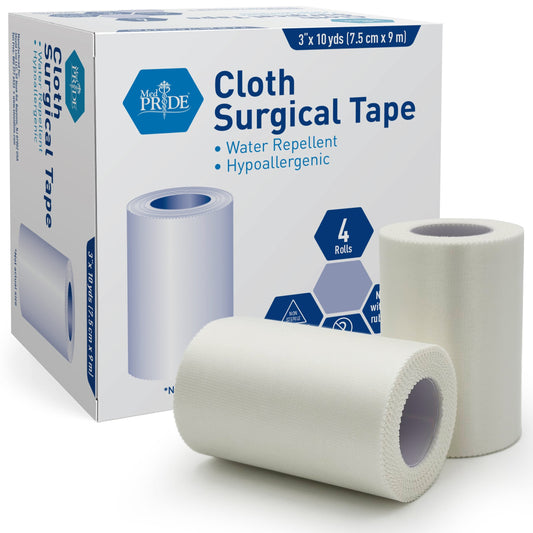 MedPride Cloth Surgical Tape, 3" x 10 yds - 4/Box, Case of 12 (48 Count)