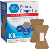 MedPride Sterile Fabric Fingertip Adhesive Bandages, 1.75" x 3" - 100/Box, Case of 24 (2400 Count)