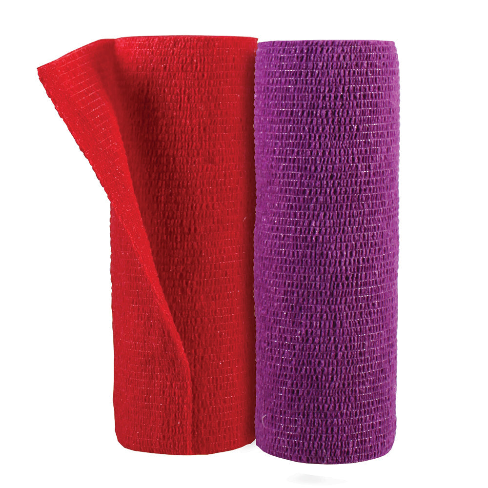 Medpride Self-Adherent Wrap, 6"x5" yds. - Rainbow - Latex Free, 2 colors/Box, Case of 12 (24 Count)