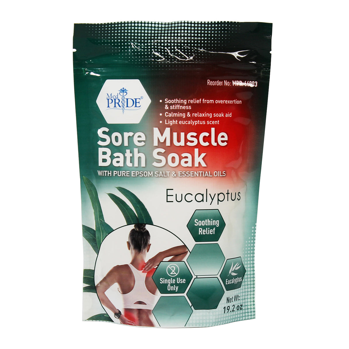 MedPride Epsom Salt, Relaxing Foot Bath Soak with Essential Oils, 19.2 oz. - Case of 12