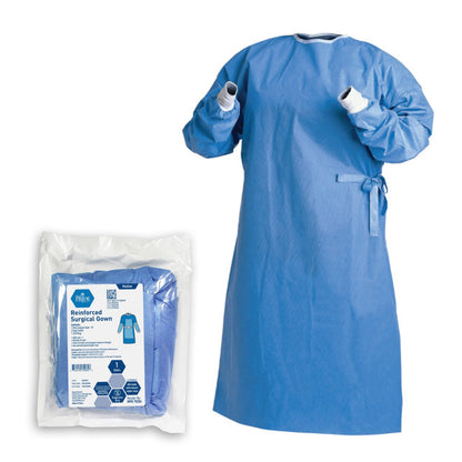 MedPride M-XXL Surgeons Gowns - Reinforced w/2 Towels & 1 Wrap (AAMI-3) - Case of 20 (20 Count)