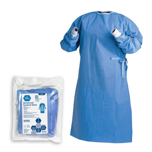 MedPride M-XXL Surgeons Gowns - Reinforced w/2 Towels & 1 Wrap (AAMI-3) - Case of 20 (20 Count)