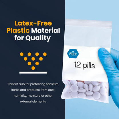 MedPride Reusable Clear Zip Closure Bags, Size 4" x 6", 100 Bags, Case of 10 (1000 Count)