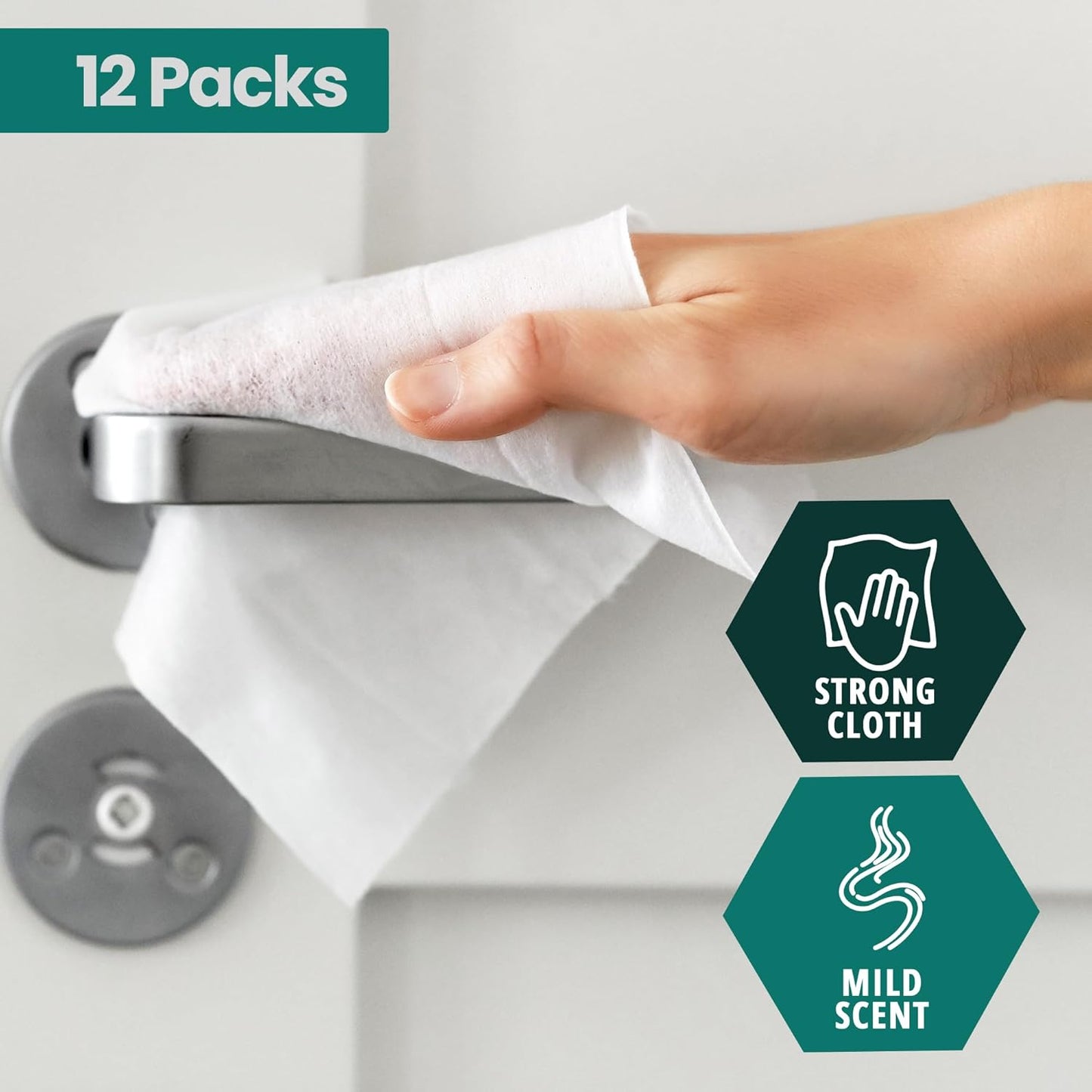 MedPride Disposable XL Premoistened Washcloths 8" x 12", 50 Sheets / Case of 6 (300 Count)