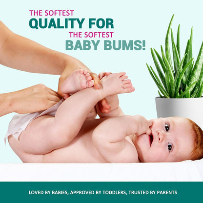 MedPride Baby Wipes, Scented with Aloe Vera and Vitamin E, Blue, 6"x7.5" - 80/Pack, Case of 24 (1920 count)