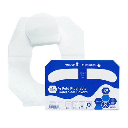 Medpride Disposable Toilet Seat Covers Half Fold Flushable, 250 Pieces / Box of 20 (5000 Count)