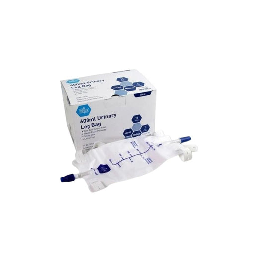 MedPride Urinary Drainage Bags, 600ml, Medium Sterile - 12/box, Case of 4 (48 count)