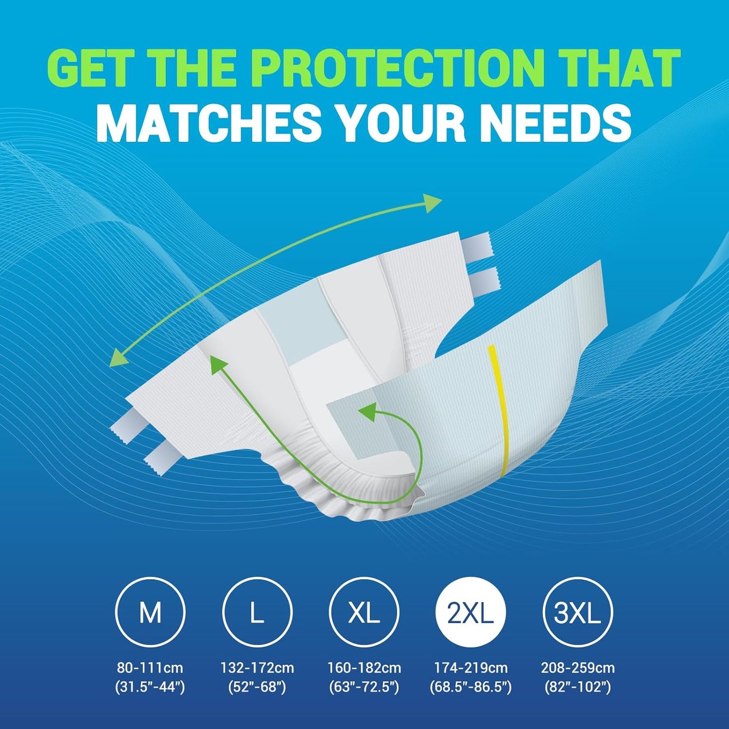 MedPride Adult Briefs with Refastenable Tabs, XX-Large Size, 4 Pack of 12 (48 count)